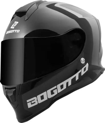 Bogotto H151 Solid Helm, schwarz, Größe L - Motorradhelm mit kratzfestem Visier und Pinlock-Vorbereitung, ideal für sicheren Fahrspaß und hohen Tragekomfort.