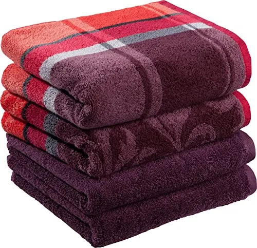 Erwin Müller Handtuch-Set 4er-Pack Beere 50x100 cm von Erwin Müller