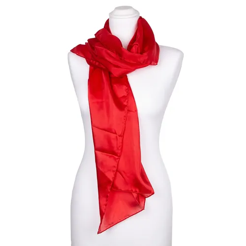 Seidenschal Halstuch Schal rot tiefrot Seide 180x45cm in rot von TINITEX