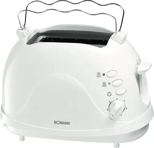 Bomann Toaster TA 246 CB - 2 Scheiben-Toaster mit Brötchenaufsatz - Kompakter Toaster mit 700 Watt und 