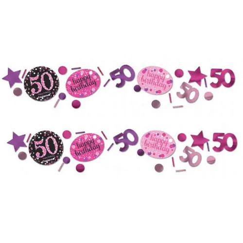 GLAMOUR PINK Happy Birthday Konfetti Zahl Geburtstag Deko €113,24€/ kg