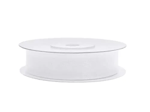 Organzaband weiß, 12 mm, 25 m