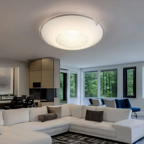 Deckenleuchte Deckenlampe Wandlampe Wohnzimmerlampe Glaskristalle LED D 20 cm