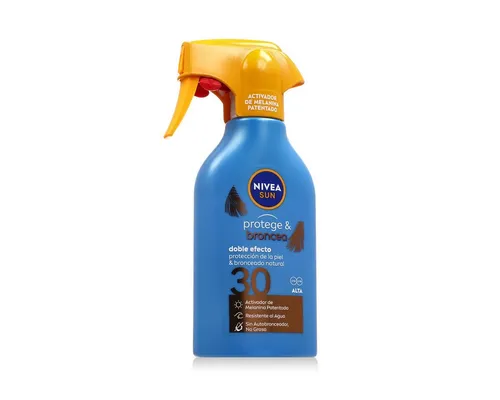 Nivea Sun Protege broncea Pistola SPF30 - Sonnenpflege mit SPF30, schützt die Haut vor UVA/UVB-Strahlen und sorgt für eine schöne Bräune. Ideal für sonnige Tage!