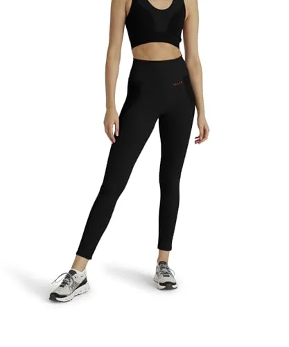 Falke Seamless Shape Damen Training Tights XS - Schwarz - Lange Laufhosen für Damen, nahtlose Verarbeitung für optimalen Tragekomfort und Bewegungsfreiheit, ideal für Laufen und Fitness mit integrierter Schlüsseltasche.
