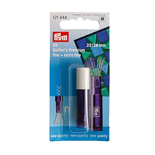 Prym 121444 Quilting-Nähnadeln F+EF Sortiert silberfarbig, Silber