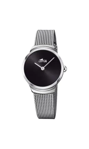 Lotus Damen Analog Uhr Edelstahl 316L Silber - Quarzwerk - Hochfestes Mineralglas - Wasserdicht 5 ATM - Special Prices 18495/C