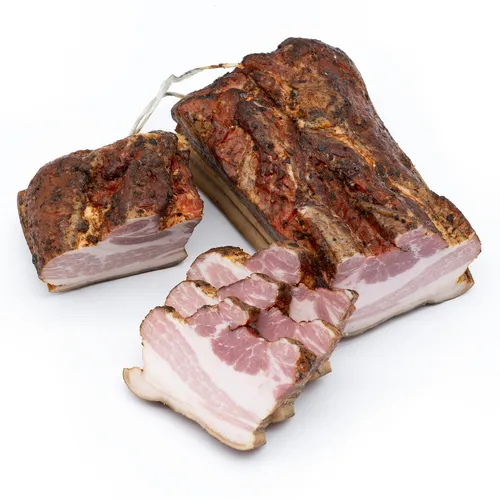 Food-United Brotzeitrankerl schwarzgeräuchert 600g aus mageren Schweinebäuchen