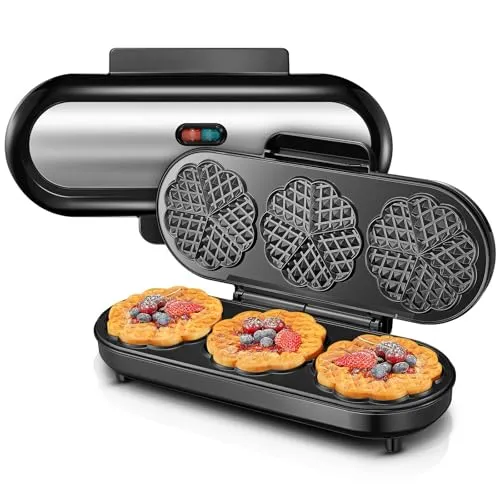 FOHERE King Size Waffeleisen für 15 Herzwaffeln
