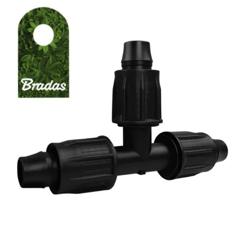 Bradas T-Stück T-Stück für QJ PE Rohr PE 16mm DSWAQJ-T16 BRADAS, (1-tlg)