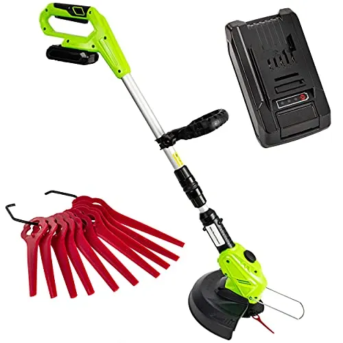 ONVAYA® Akku-Rasentrimmer mit 30 Ersatzmessern in grün von ONVAYA