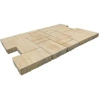Diephaus Pflasterstein Mero Sandstein Mehrformat 6 cm Stärke PE2 - Pflastersteine mit 3 Formaten für kreative Gestaltung, inklusive Verschiebeschutz – ideal für Wege und Terrassen.