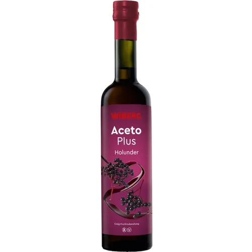 AcetoPlus Holunder Essig zum Verfeinern 0,5L Flasche