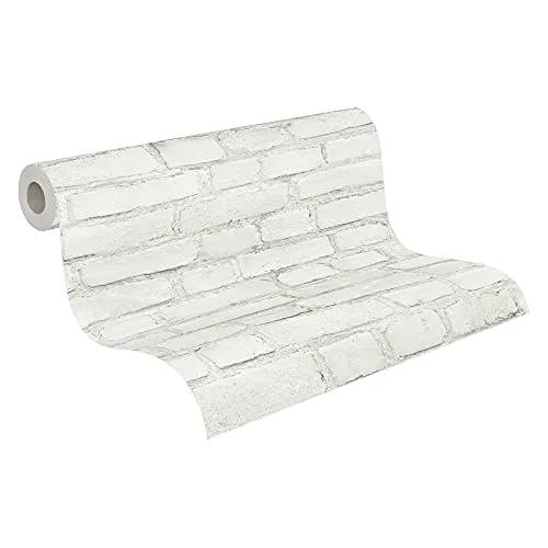 A.S. Création Vliestapete Neue Bude 2.0 Stones & Structure in Vintage Backstein Optik, leicht strukturiert, Motiv, abstrakt, gemustert, Tapete Stein Tapeten Wohnzimmer Schlafzimmer Küche modern Design Optik