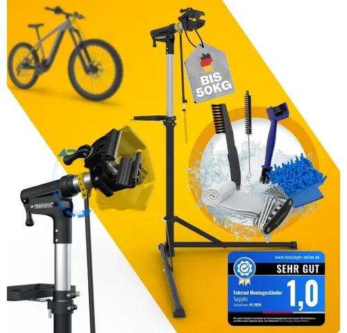 Tarpofix® Fahrrad-Montageständer E-Bike höhenverstellbar 360° Klemmkopf