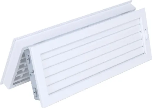 Ventlab Deckenluftgitter verstellbar 450 x 170 mm, weiß - Verstellbares Deckenluftgitter für Kaminanlagen. Es ermöglicht eine individuelle Luftstromregulierung und besteht aus hitzebeständigem Stahl. Einfache Montage mit schmalem Rahmen für ein sauberes Finish.