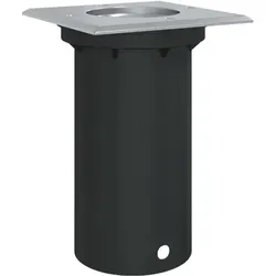 vidaXL Bodeneinbauleuchte Quadratisch Schwarz 10,5x10,5cm Aludruckguss - Schwarz