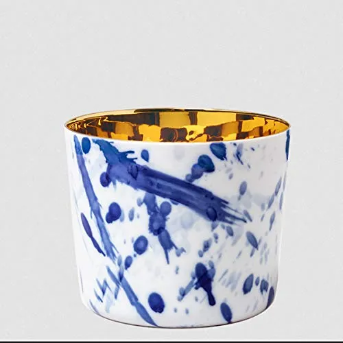 Fürstenberg Drips Becher - Eleganter Champagnerbecher aus Porzellan - Kaffeetassen & Becher, stilvoller Champagnerbecher mit edlem Gold-Design, ideal für besondere Anlässe.