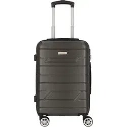 NOWI Bergamo Reisekoffer - Wasserabweisend, 8 Rollen 360° drehbar, robustes Teleskopgestänge für mühelose Handhabung, elegantes Design in Anthrazit (M)