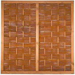 Hauptelement Weidengeflechtzaun Ätna 180 x 180 cm braun - Gartenzäune – ÄTNA Weidengeflechtzaun aus ölbehandelter Weide, bietet stilvollen Sichtschutz und harmoniert perfekt mit Ihrem Gartenambiente.