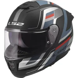 LS2 FF808 Stream II Vintage Matt Helm in Schwarz-Blau, Größe XS - Stylischer Motorradhelm mit 3 Schalengrößen und Multi-Dichte EPS für optimalen Tragekomfort. Reflektierender Sicherheitsaufnäher sorgt für Sichtbarkeit im Straßenverkehr.