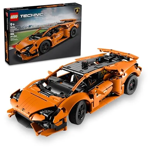 Lego Technic Lamborghini Huracán Tecnica Orange - Bauspielzeugset für Kinder ab 9 Jahren mit beweglichem V10-Motor und Lenkung – ideal für kleine Auto-Fans und kreative Bauprojekte.