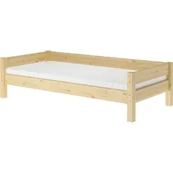 Einzelbett aus massivem Kiefernholz 90x200 - Flexibel & Stabil - Praktisches Einzelbett mit Liegefläche 90x200 cm. Aus hochwertigem Kiefernholz, das sich einfach in ein Hochbett verwandeln lässt. Wählbares Zubehör für optimale Flexibilität und Komfort.