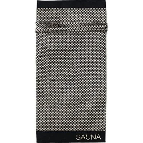 Cawoe Saunatuch Beige 80x200 cm - Handtuch aus saugfähigem Textil mit Oeko-Tex® Standard 100, Made in Germany. Ideal für Wellness und Freizeit, mit praktischer Aufhängeschlaufe.
