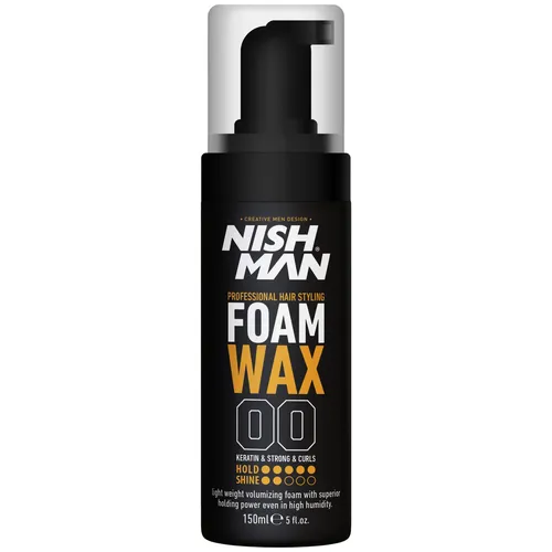 Nishman Foam Wax 00 150ml Stylingwachs in Schaum, bietet einen starken Halt