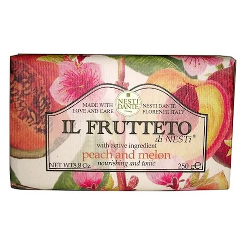Nesti Dante Frutteto Soap Peach & Melon 250 g - Feste Seife mit einer intensiven Mischung aus Pfirsich und Melone, hergestellt aus hochwertigen, natürlichen Inhaltsstoffen für ein pflegendes Duscherlebnis.