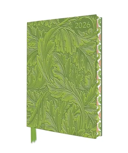 William Morris – Akanthus – Tischkalender 2026: Original Flame Tree Publishing DIN A5-Format Exquisit Tischkalender mit Softcovereinband aus ... gestalteten Buchschnitt (DIN A5-Diary)