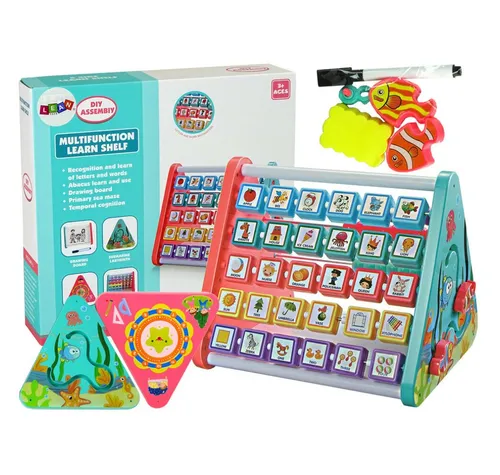 Lernregal Dreieckszähler für Kinder - Entdecken Sie das Lernregal Dreieckszähler! Fördert spielerisch das Zählen und Erkennen von Buchstaben, ideal für die ersten Schritte im Lernen. Vielfältige Spielmöglichkeiten garantieren Spaß und Förderung der Kreativität.