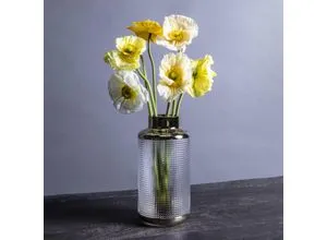 Kare Design Vase LA Noble, Gold - Handgefertigte Deko Blumenvase - Mittelgroße Glasvase mit goldfarbenen Akzenten, ideal für stilvolle Blumendekoration und als Geschenk zur Dinnerparty. Ein glamouröser Blickfang für jeden Raum.