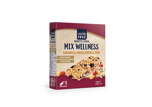 Nutrifree Barrette Cereal Mix Wellness 5 Monoporzioni Da 28 g