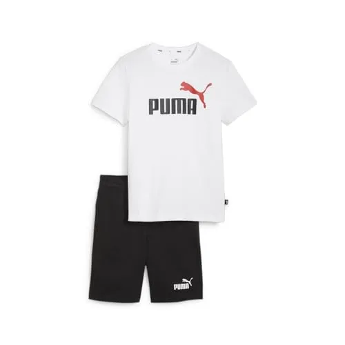 PUMA Jungen Kurztrikot Set B Trainingsanzug, PUMA White-For All Time Red, 164 EU