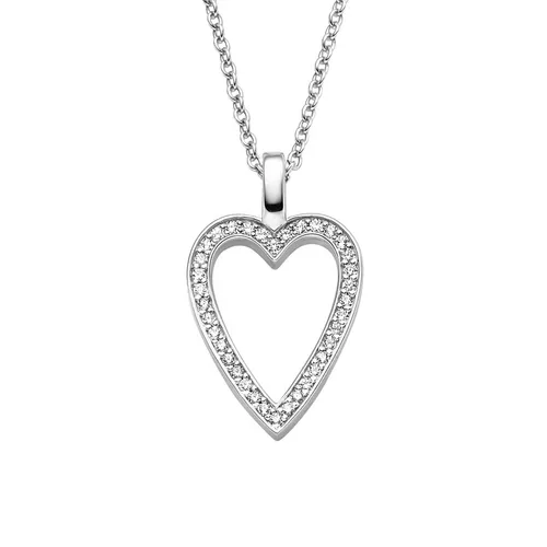 Viventy Halskette Herz mit Zirkonia aus Sterling-Silber 788822 - Elegante Halskette mit Herz-Anhänger aus 925 Sterlingsilber und funkelndem Zirkonia. Ideal für besondere Anlässe oder als stilvolles Accessoire im Alltag.