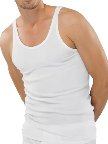 Schiesser Herren Unterhemd 005067-100, Gr. 14 (6XL), Weiß (100-weiss)