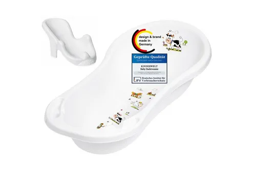 KiNDERWELT Babybadewanne XXL 100 cm mit Badesitz von KiNDERWELT