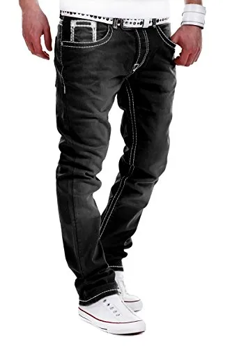 behype Bequeme Jeans Stitch mit dicken Kontrastnähten - Herren Jeans mit tollem Tragekomfort und stylischen Kontrastnähten, perfekt für vielseitige Outfits und Anlässe.