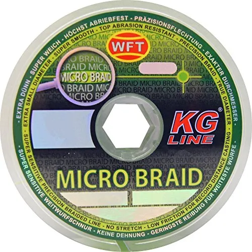 WFT Micro Braid KG Chartreuse 150m - Geflochtene Angelschnur für Spinnfischen, extrem dünn mit glatter Oberfläche für weite Würfe, ideal für Hecht, Zander, Barsch & Forelle.