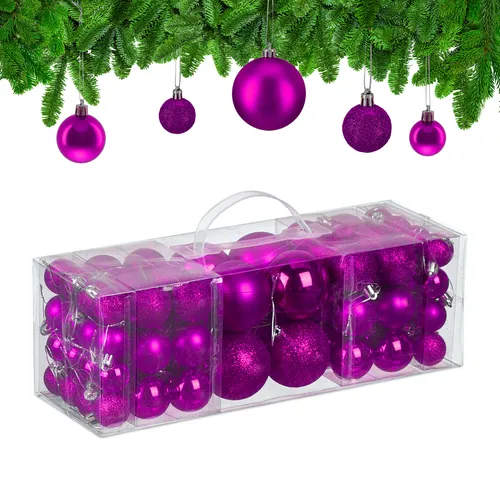Weihnachtskugeln Weihnachtsbaumkugeln Christbaumkugeln Baumkugeln 76er Set