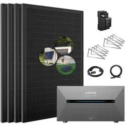 SolarMars Balkonkraftwerk 2000W mit Anker Solix Solarbank 2 E1600 Pro