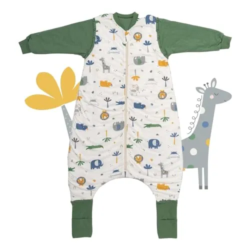 Schlummersack Baby Schlafsack mit Füßen und Ärmeln – 1 Tog, 60 cm