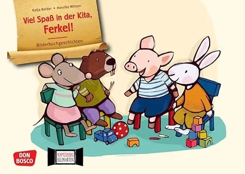 Viel Spaß in der Kita, Ferkel! Kamishibai Bildkartenset: Entdecken