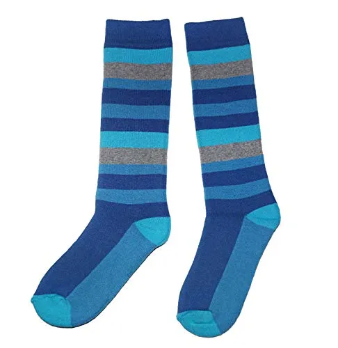 Weri Spezials Baby und Kinder Frottee Thermo Plüsch Kniestrümpfe für Kinder- Gut für Sport Ski Kälte! Mit verschiedenen Muster-und Farbvariationen. (39-42, Laguna Modern Ringel)