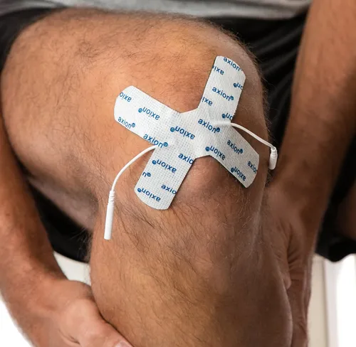 Axion Elektrodenpads Patentierte TENS EMS Schmerzpunkt-Elektroden 100 x 90 mm, Packung 2 St.,mit 2mm Steckanschluss