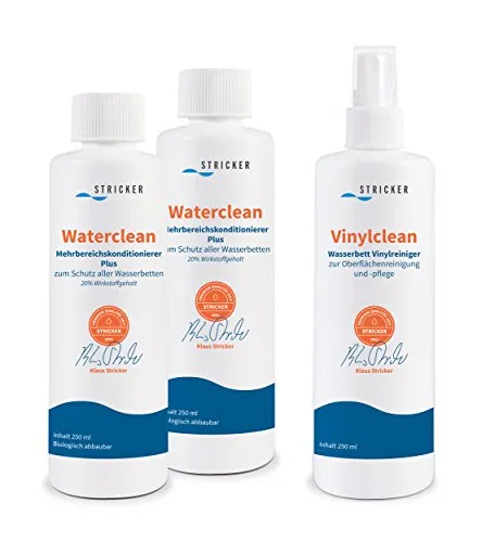 2X Waterclean Conditioner Rundflasche 250 ml + 1x Vinylclean Vinylreiniger Stricker Chemie