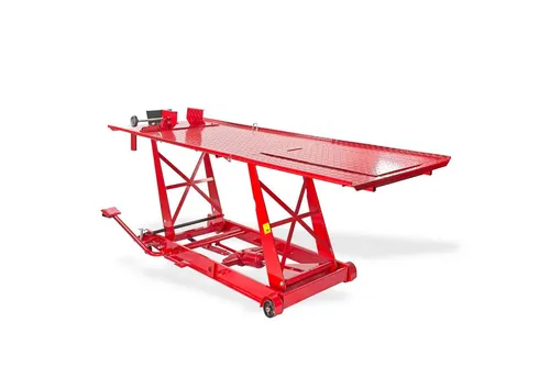 Dema Hydraulische Motorradhebebühne – 454 kg Tragkraft für sicheres Arbeiten - Robuste Motorradhebebühne mit rutschfester Arbeitsfläche und Sicherungsstange, ideal für Werkstätten und Hobbymechaniker. Hubhöhe von 17 bis 78 cm für vielseitige Anwendungen.