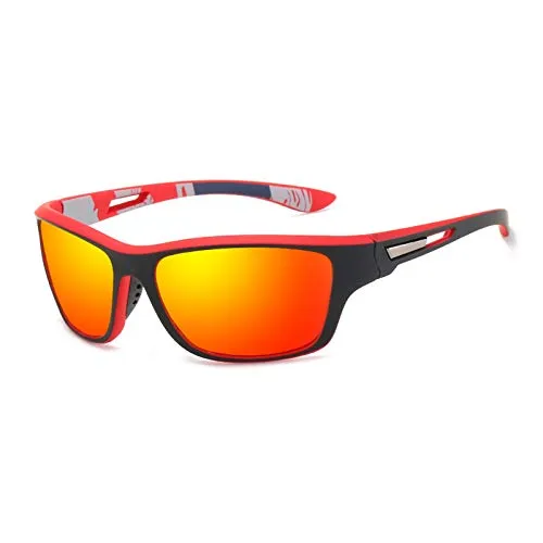 Hemens Polarisierte Sportbrille Sonnenbrille Herren fahrradbrille damen mit UV400 Schutz für Autofahren Laufen Radfahren Angeln Golf Sonnenbrille