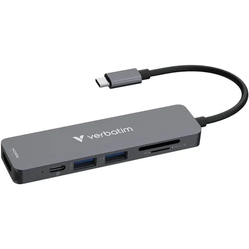 Verbatim USB-C Hub mit 6 Ports und SD/MicroSD Slot